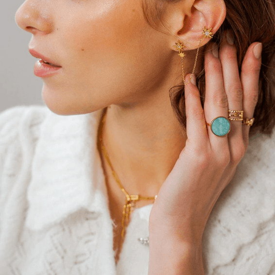 Ring, BOHM PARIS|Bague Maxine -labradorite/gold