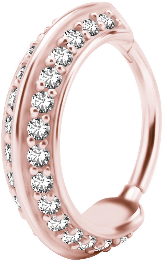 PREMIUM COLLECTION | clear stone double-sided clicker (rose gold)