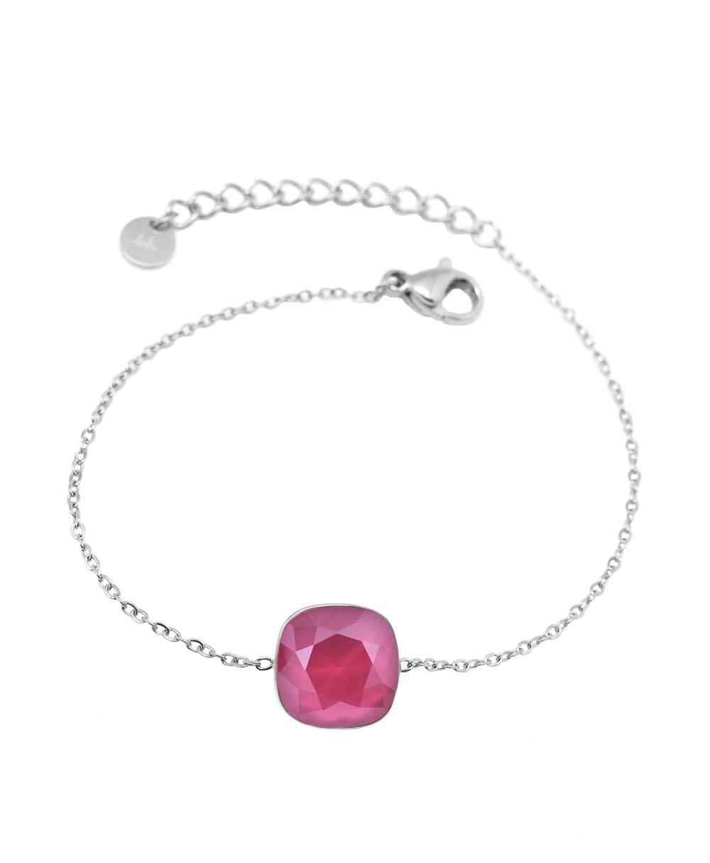 Bracelet, BOHM PARIS|Bracelet Bea -rose red/silver