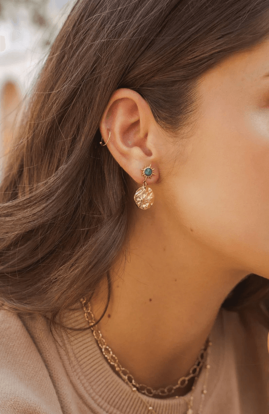 Earrings, BOHM PARIS|Boucles Melany -clear/gold
