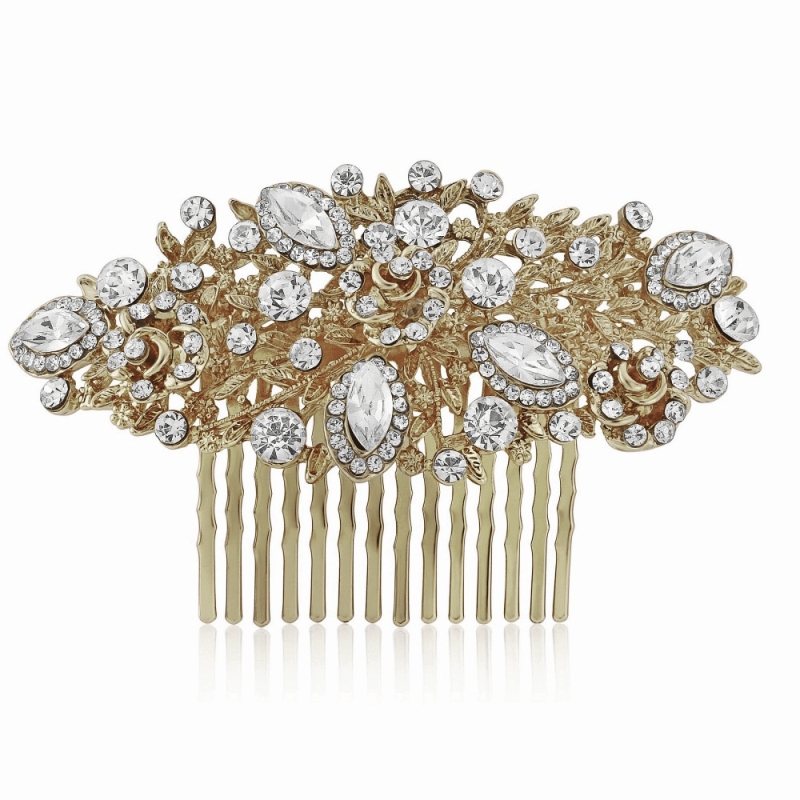 Hair accessory, ATHENA BRIDAL|Adelaide -gold romantic hair comb