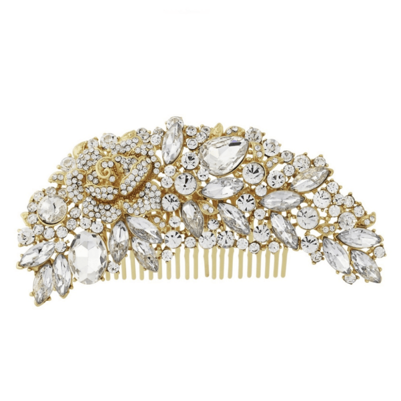 Hair accessory, ATHENA BRIDAL|Annabelle -golden romantic hair comb