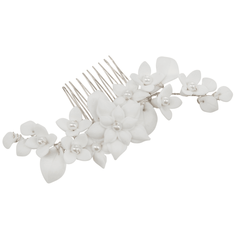 Hair accessory, ATHENA BRIDAL|Allure Comb -silver flower hair comb