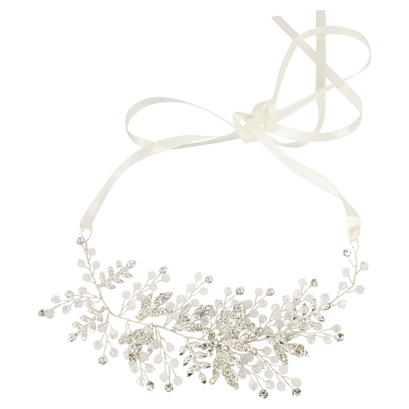 Hair ornament, ATHENA BRIDAL|Divine Crystal Vine silver-colored hair ornament