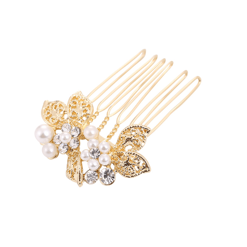 Hiuskoru, ATHENA BRIDAL|Mini Gold Comb -helmihiuskoriste