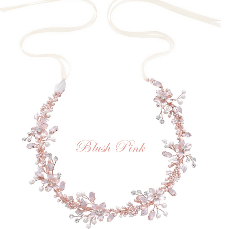 Hair ornament, ATHENA BRIDAL|Linda Pink Blush Vine