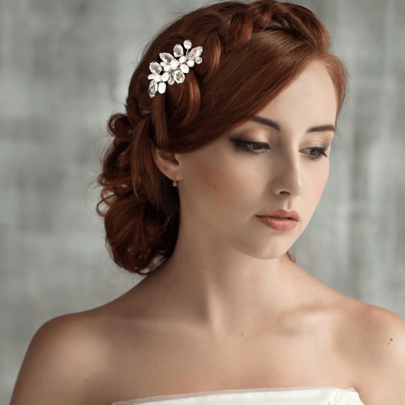 Hair ornament, ATHENA BRIDAL|Petite Pearl Comb -silver pearl hair comb
