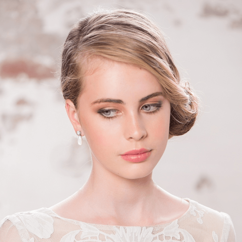 ATHENA BRIDAL | Rosegold Pearl Set -kristallikorusetti helmipisaralla