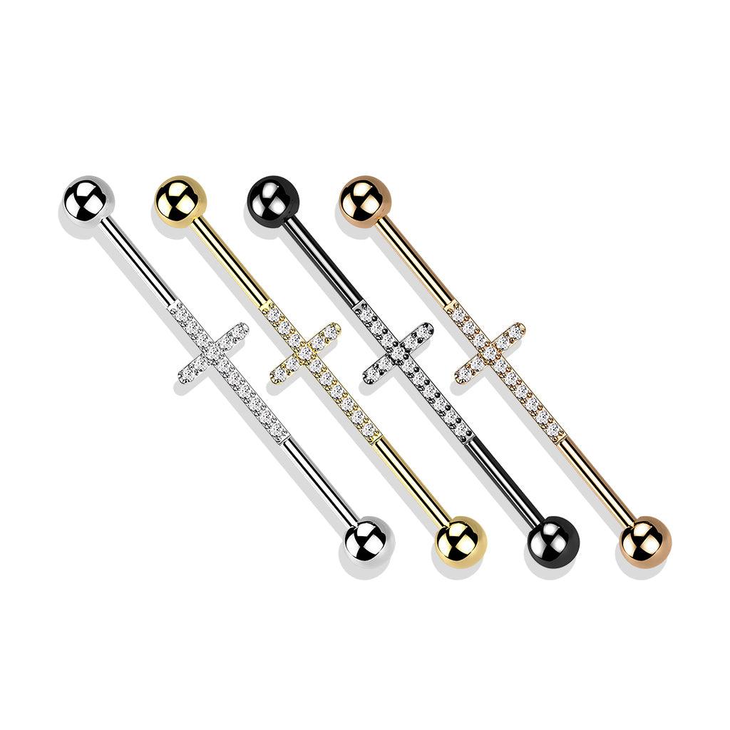 Industrial, Cross Titanium CZ -titaaninen risti-industrialkoru