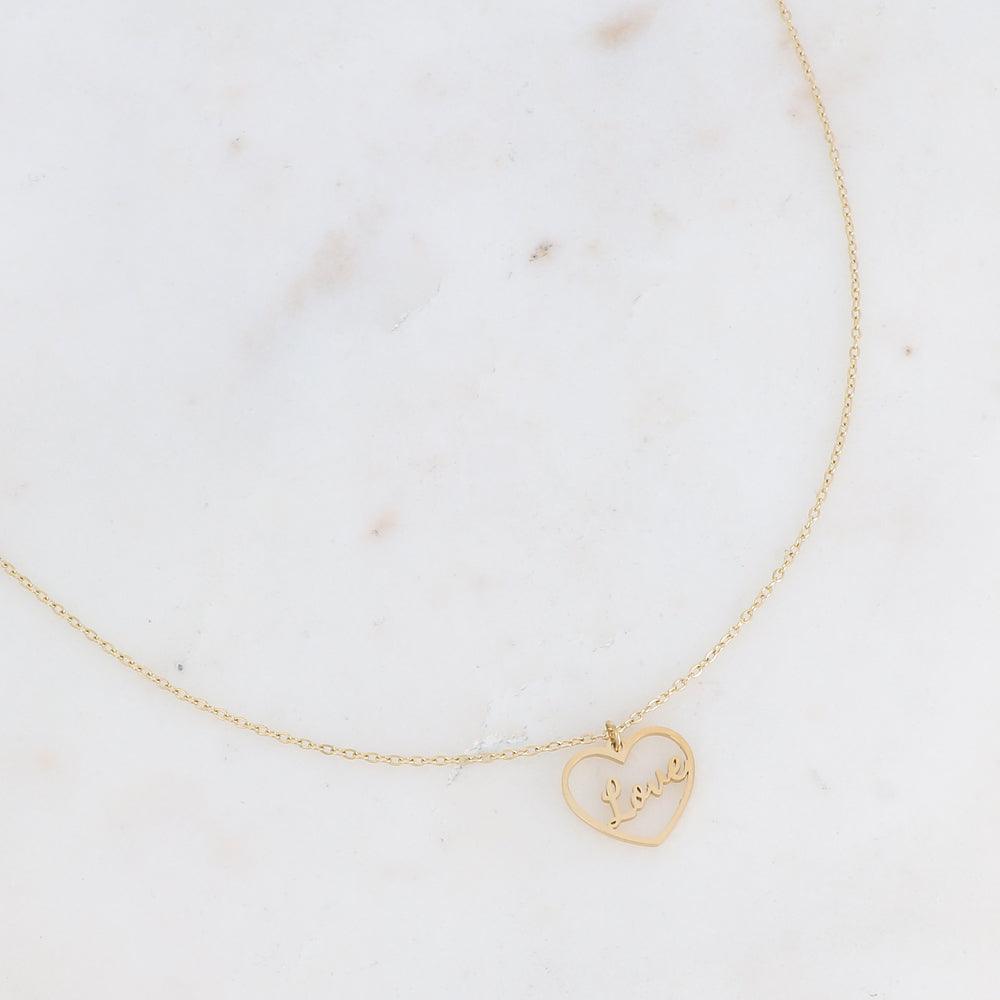 Kaulakoru, BOHM PARIS|Collier Lovette -moderni sydän tekstikaulakoru