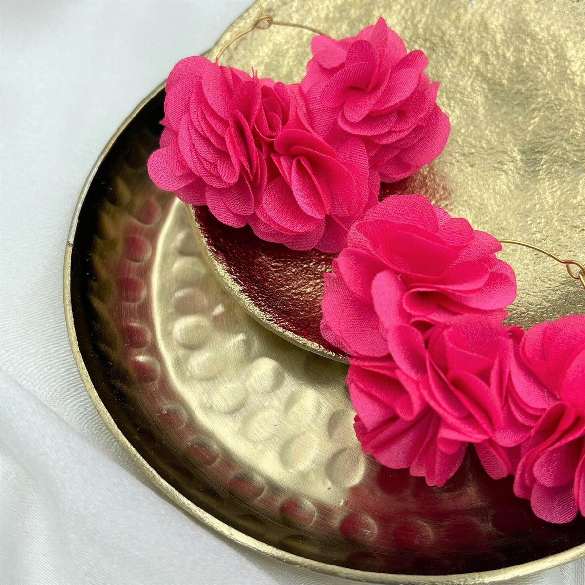 Earrings, FRENCH RIVIERA|Jasmine flower earrings (pink)