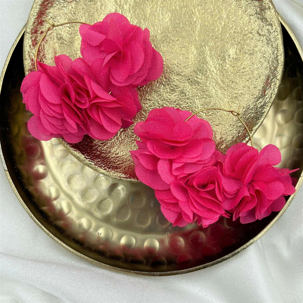 Earrings, FRENCH RIVIERA|Jasmine flower earrings (pink)