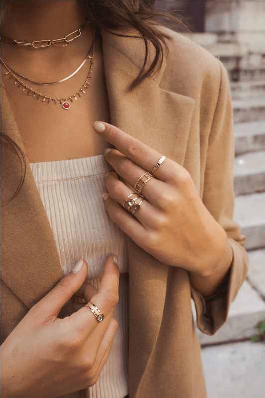 Sormus, BOHM PARIS|Bague Zeida -kirkas kristallisormus