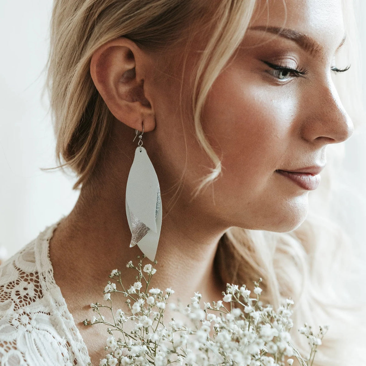 LEMPI earrings, Tulip (rose gold)