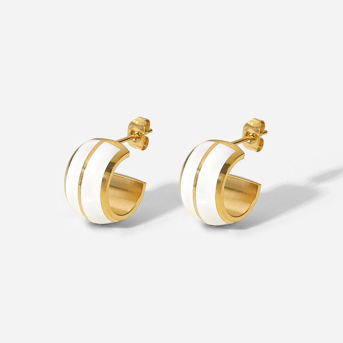 FRENCH RIVIERA|Ivy surgical steel rings with white accents