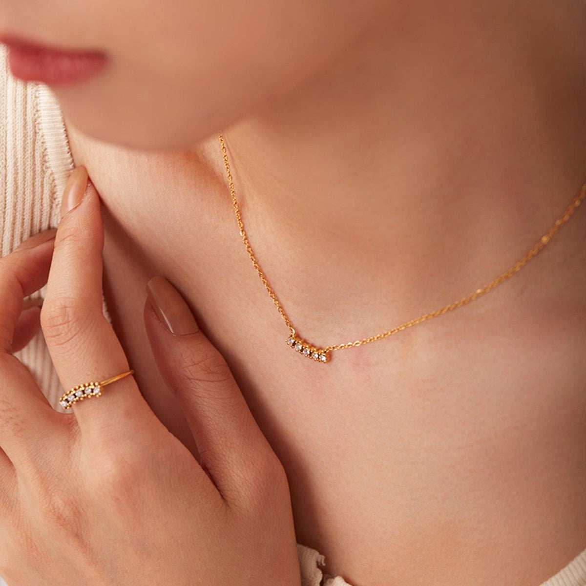 FRENCH RIVIERA|Hope - graceful necklace made of surgical steel