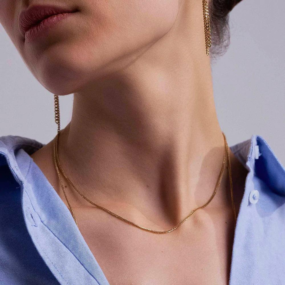 BOHM PARIS Stockholm|Collier Kim -kirurginteräsketju (hopea, 42cm)