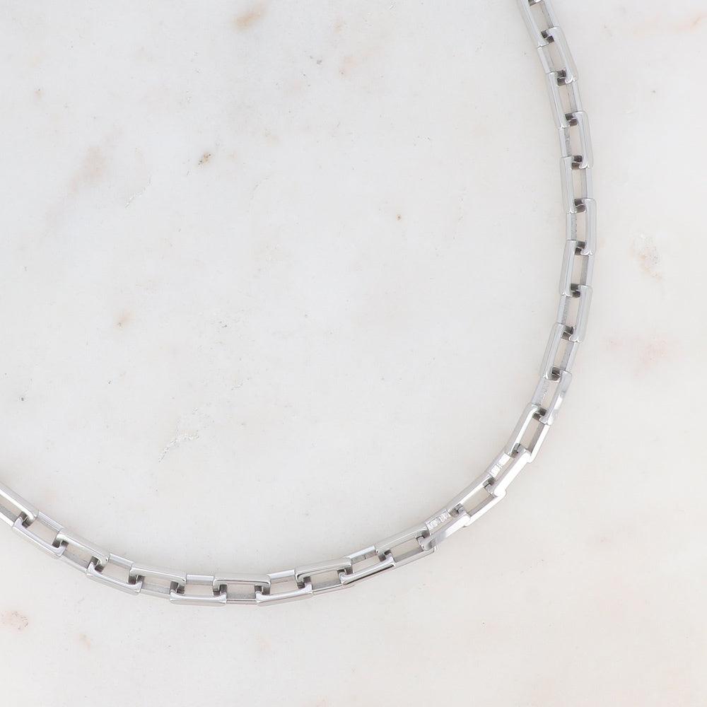 BOHM PARIS Stockholm|Collier Damien -kirurginteräsketju (hopea)