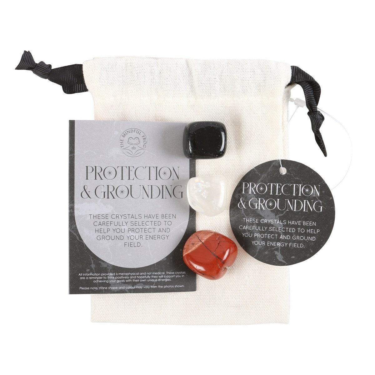 Protection & Grounding Healing Crystal Set -suojaavat kivet setti