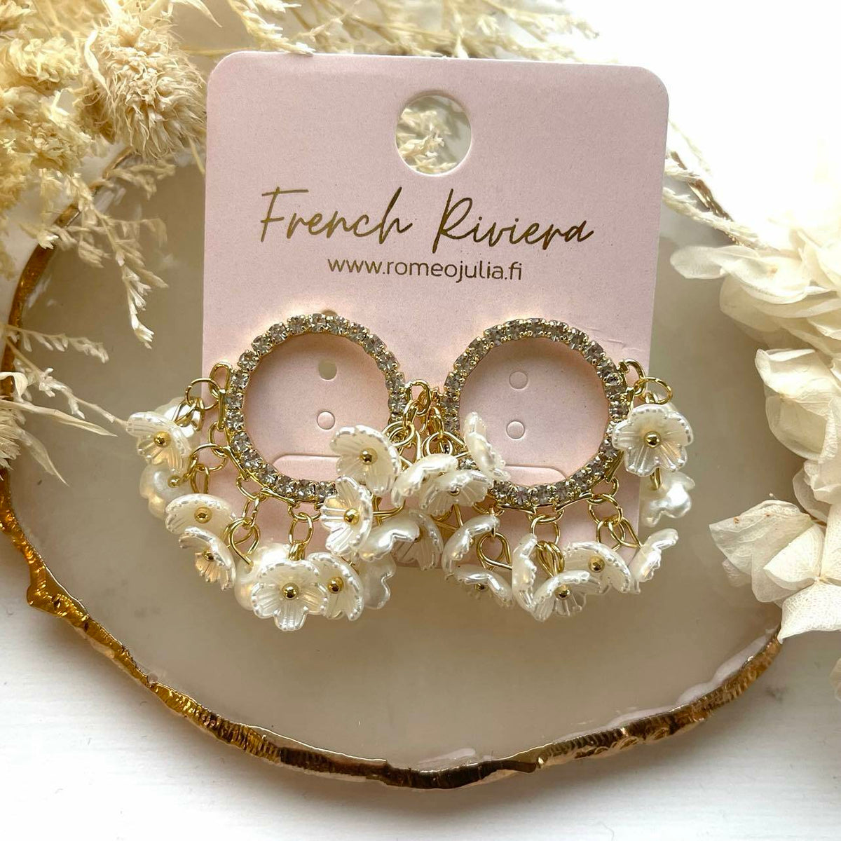 FRENCH RIVIERA|Jenine Earrings - bright party earrings each (gold)