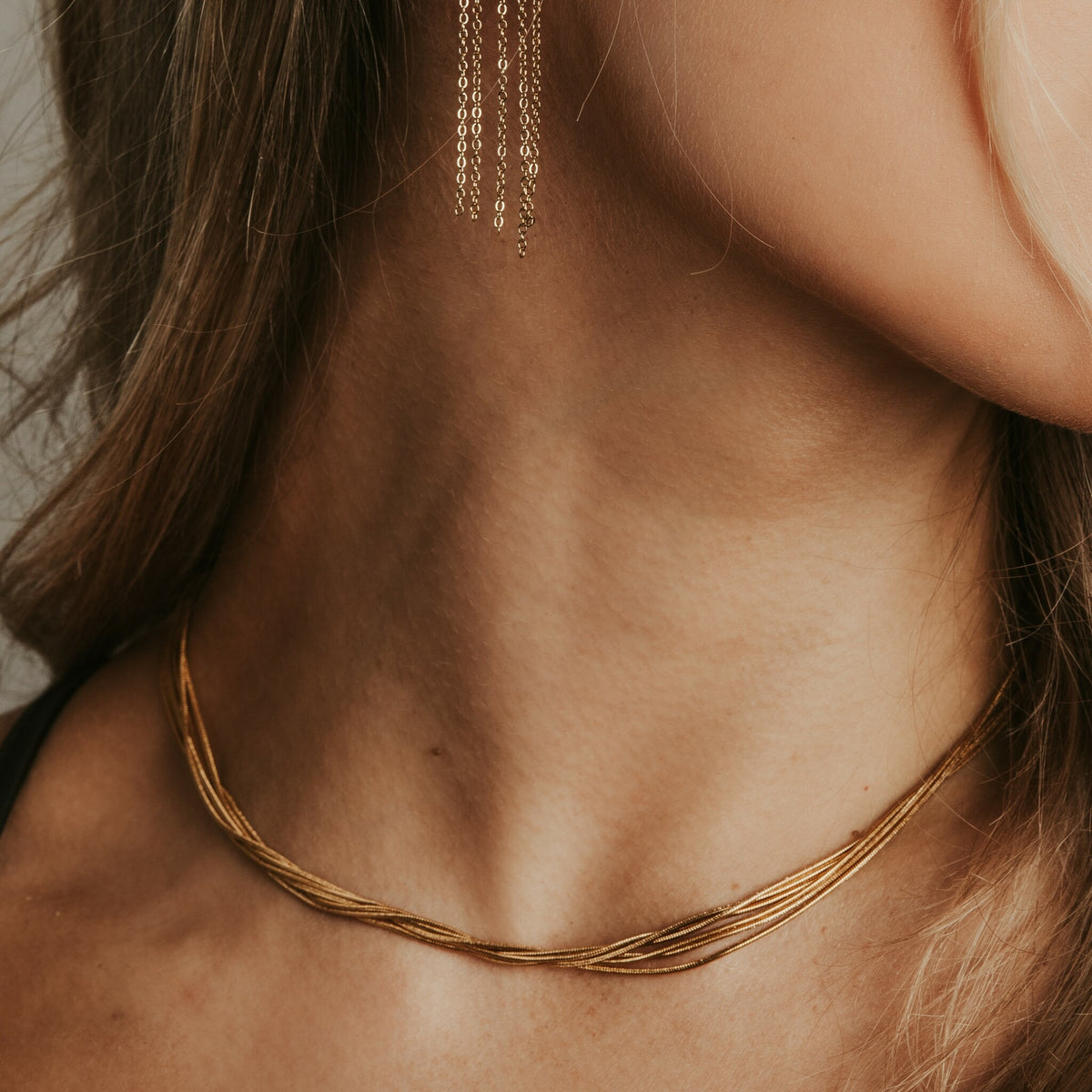 HABAHA Paris|Faye Chain in Gold -kirurginteräksinen käärmeketju
