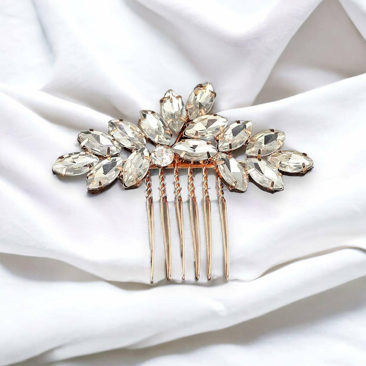 Hair ornament, ROMANCE | Diana gold-toned bow ornament