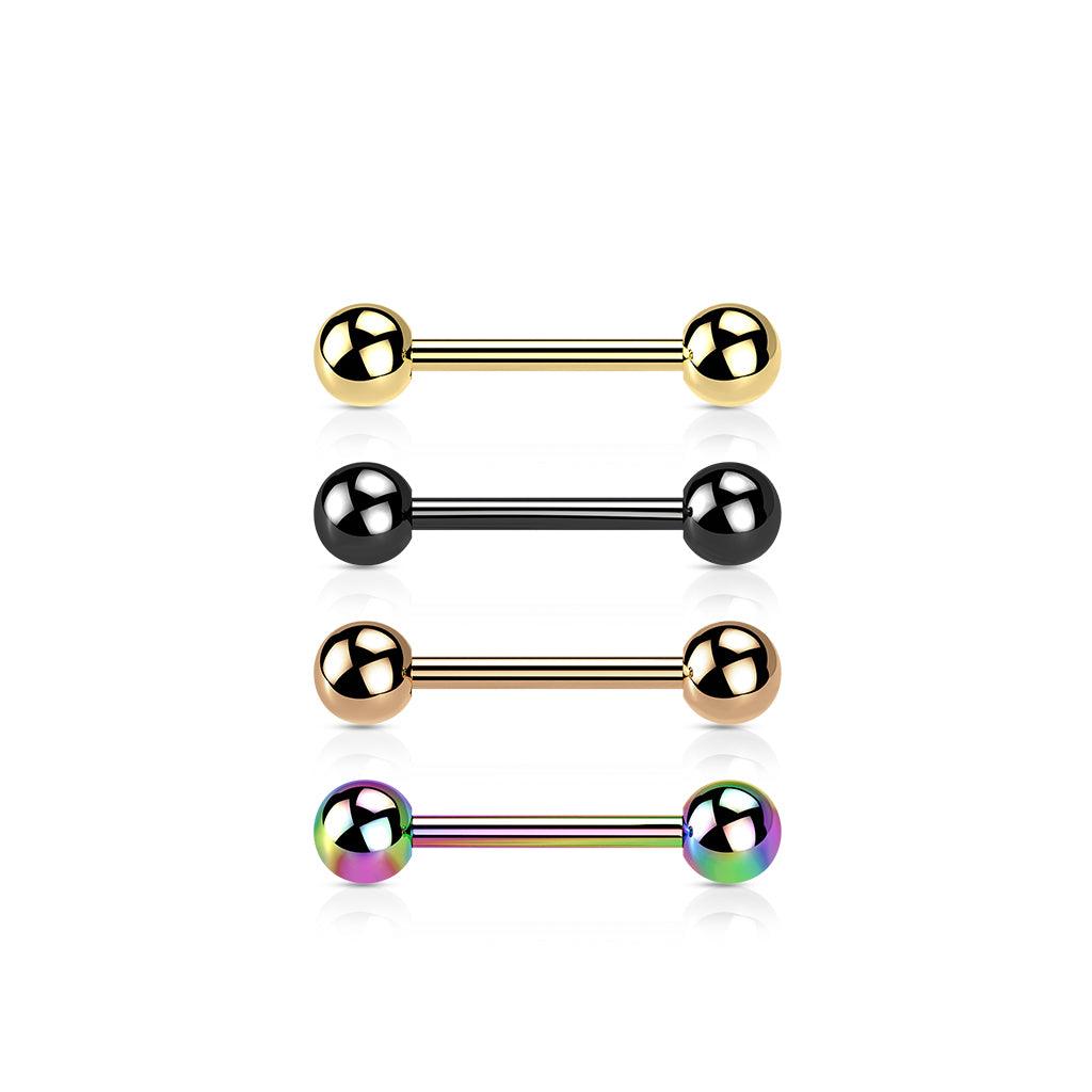 Barbell/kielikoru, Implant Grade Titanium Barbell in Gold
