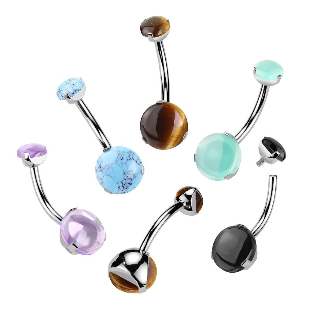 Napakoru, Titanium Prong Set Stone -violetti pyörökivi