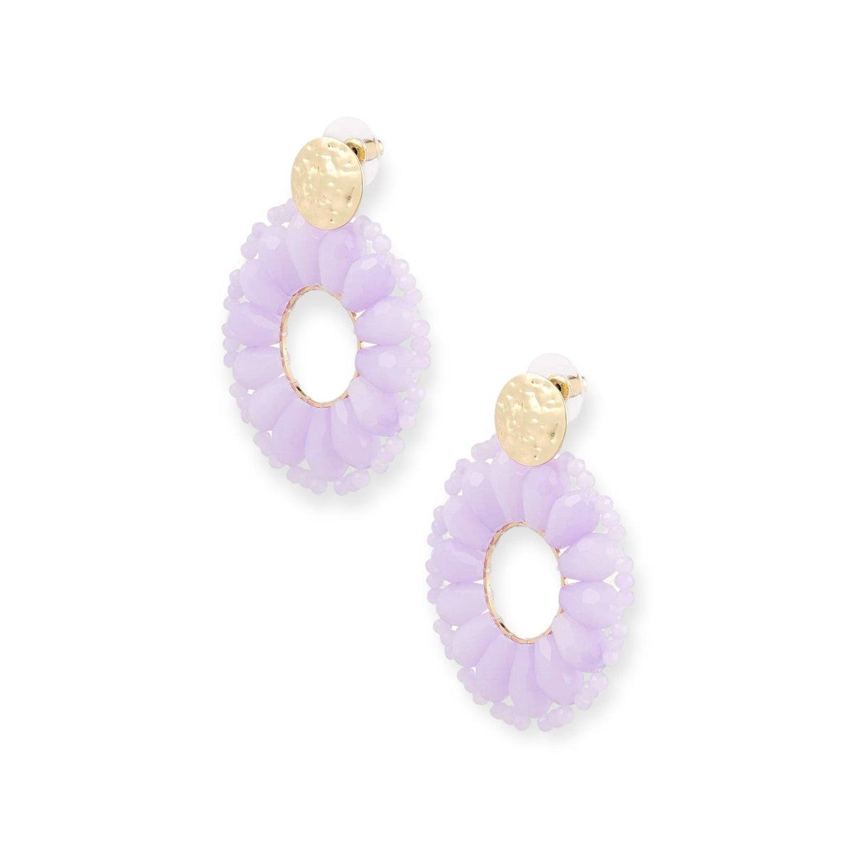 FRENCH RIVIERA | Eva crystal stud earrings (lavender)