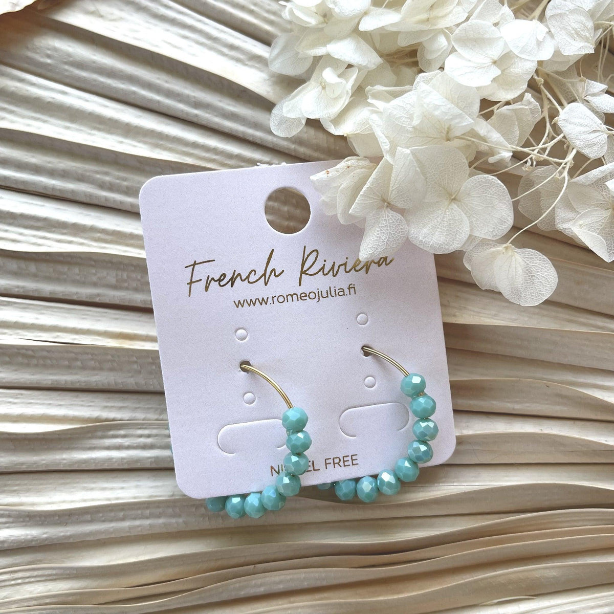 Jolie handmade crystal rings (turquoise)