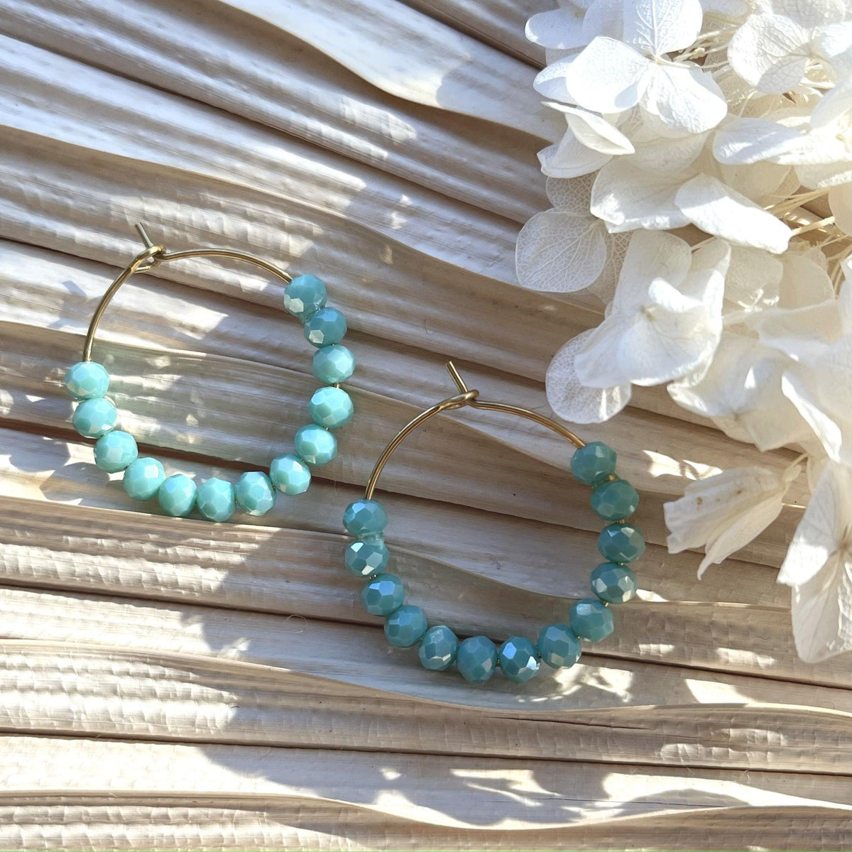 Jolie handmade crystal rings (turquoise)