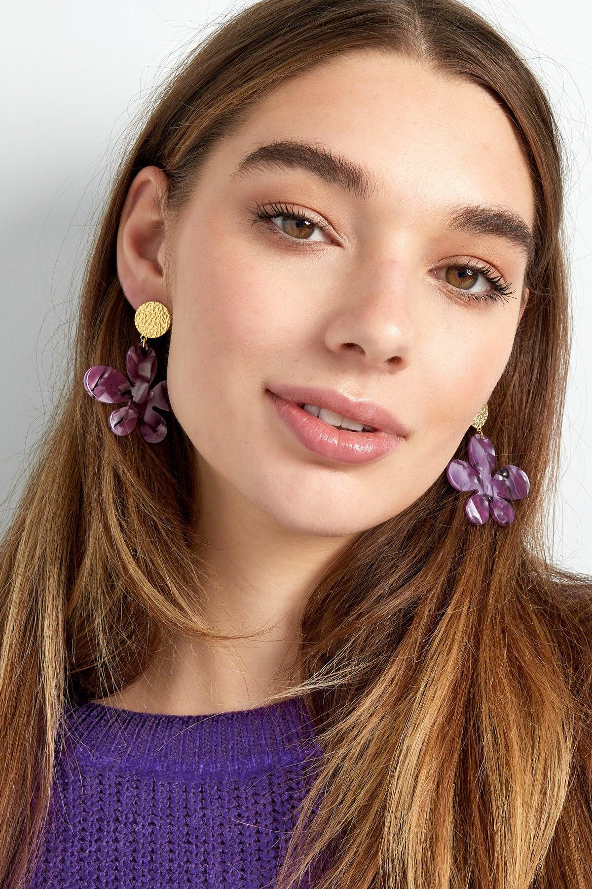 FRENCH RIVIERA | Viola -modern surgical steel earrings (purple)