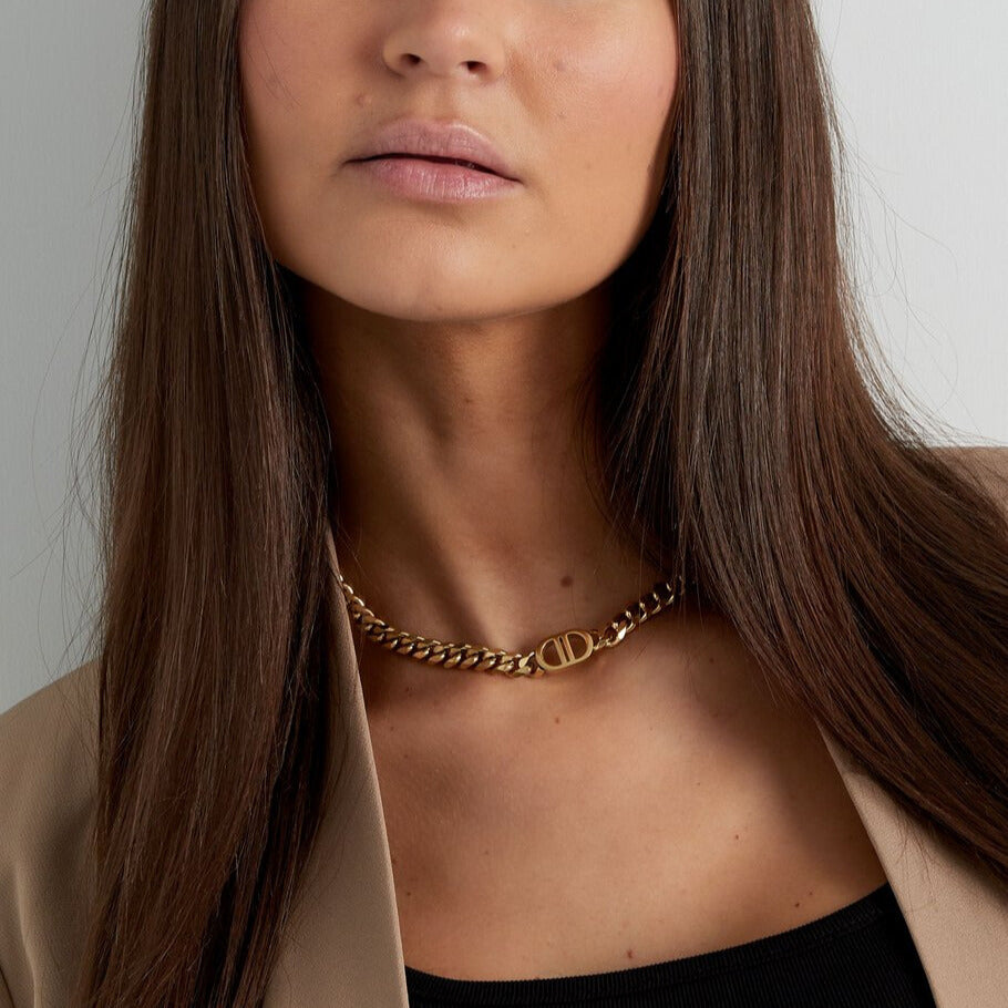 FRENCH RIVIERA | Belle Amélie Armor Chain Necklace (Gold) 