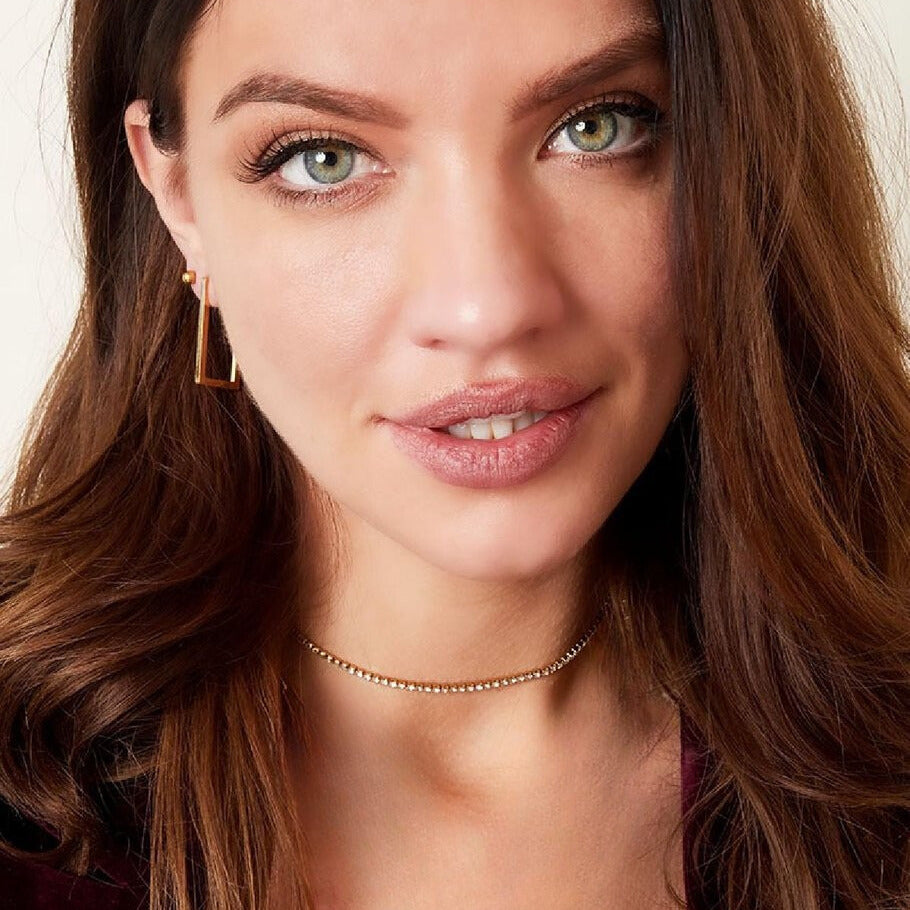 French Riviera | Crystal Kiss Rhinestone Choker (Gold) 