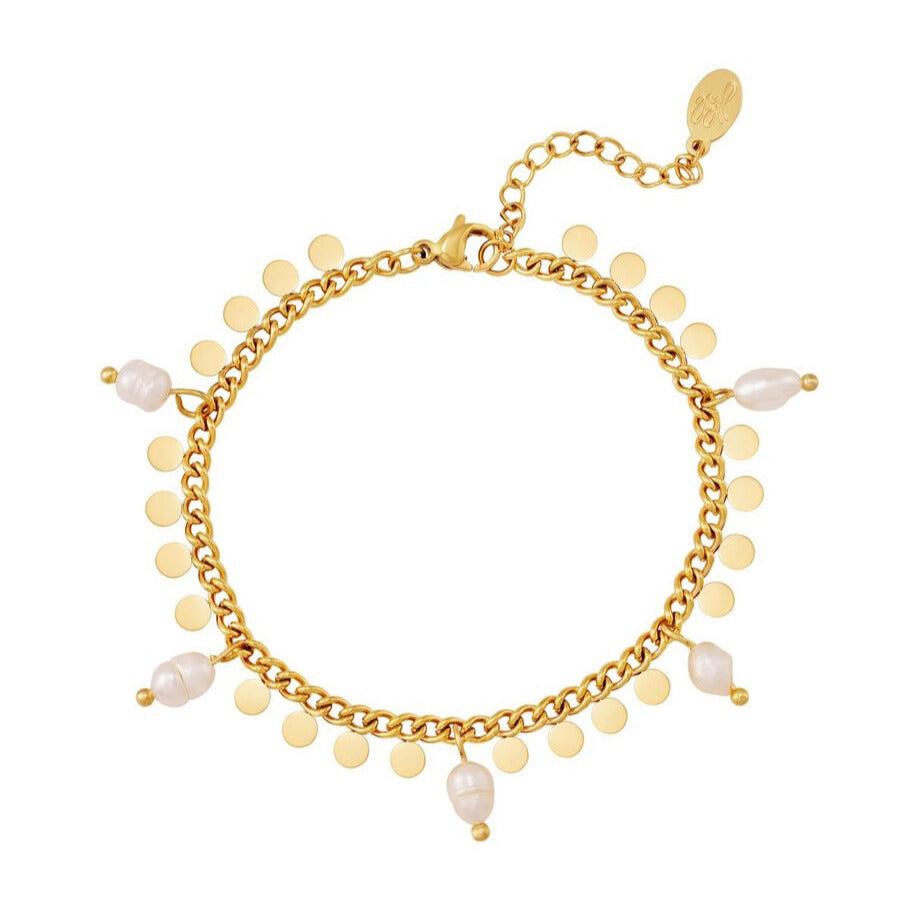 French Riviera | Luna Pearl – freshwater pearl bracelet made of surgical steel 