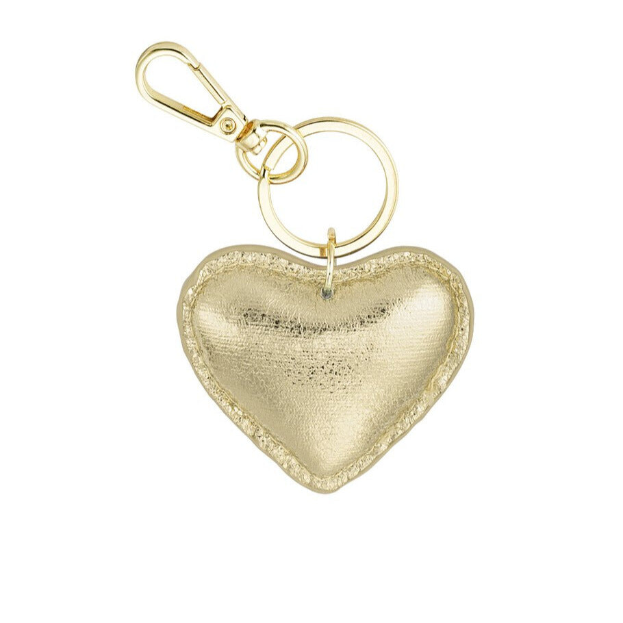 FRENCH RIVIERA | Golden Heart Charm – heart pendant for keys or bag