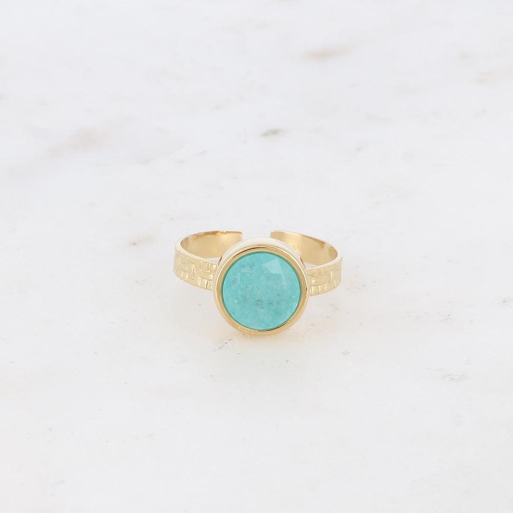 BOHM PARIS | Bague Rosina -kirurginterässormus turkoosilla kivellä