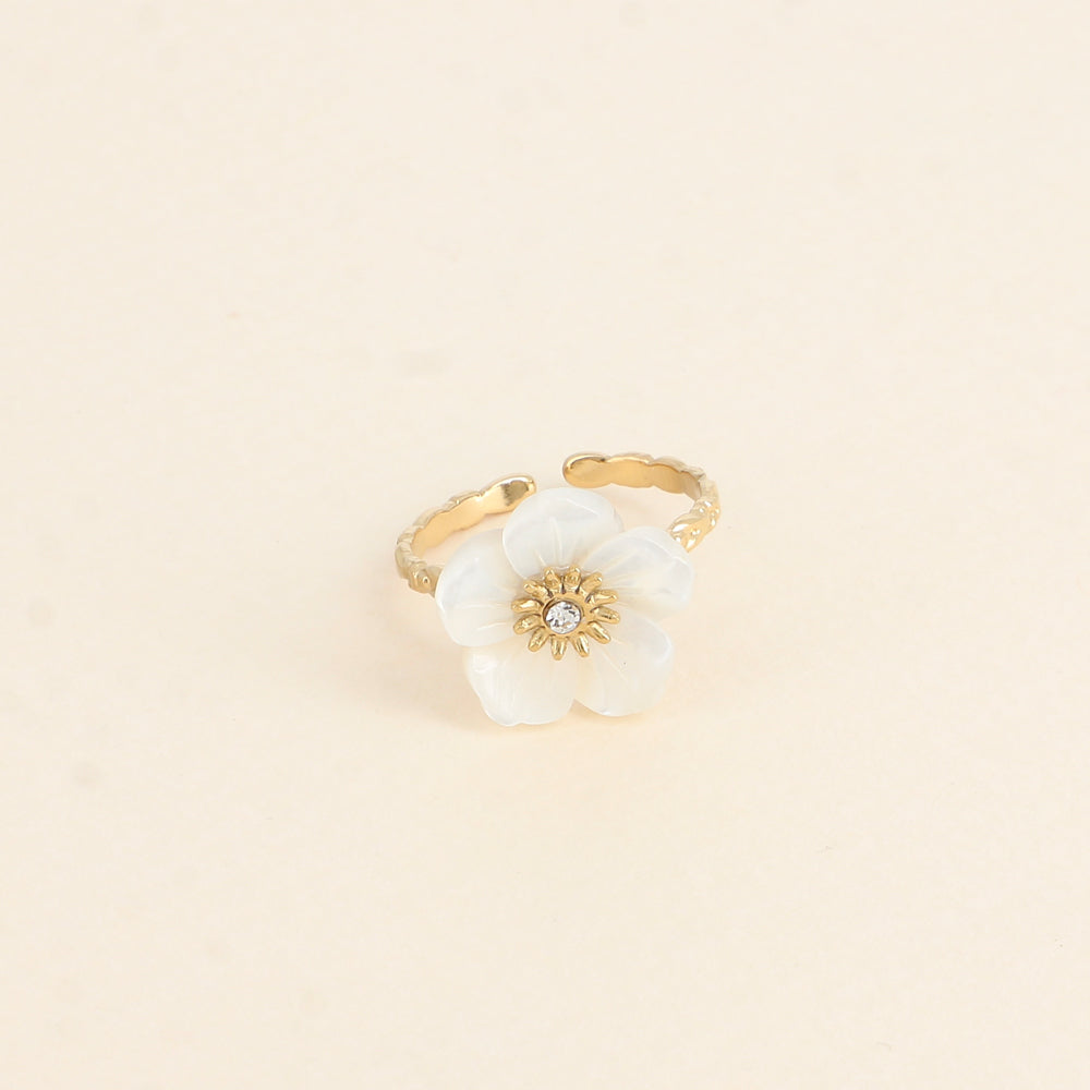 BOHM PARIS | Bague Florianne – helmiäiskukka sormus