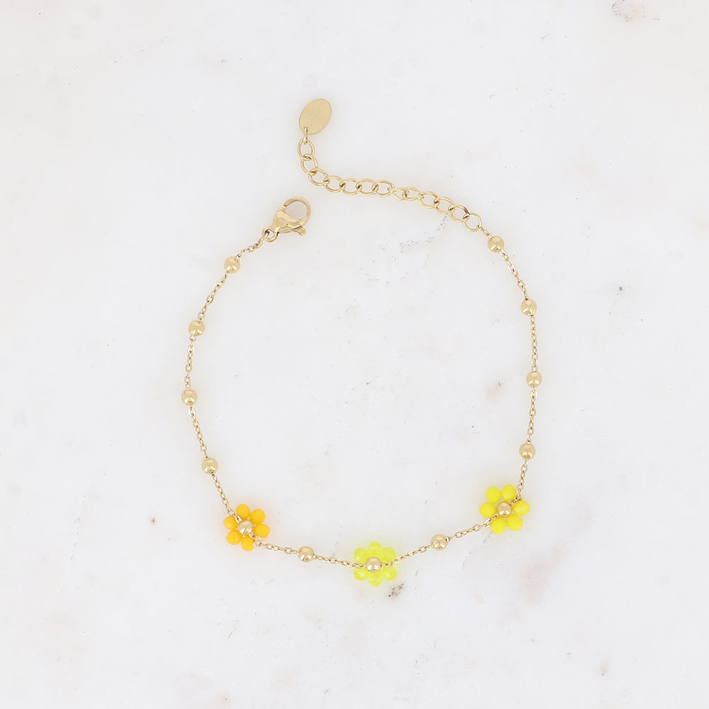 BOHM PARIS | Bracelet Soleil Bloom - yellow flower bracelet