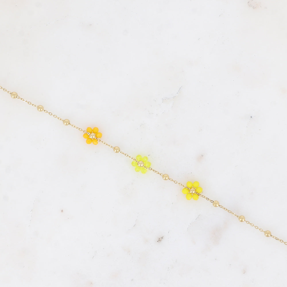 BOHM PARIS | Bracelet Soleil Bloom - yellow flower bracelet