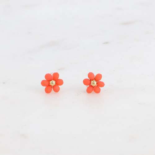 BOHM PARIS | Boucles Corail Bloom – oranssit nappikorvakorut