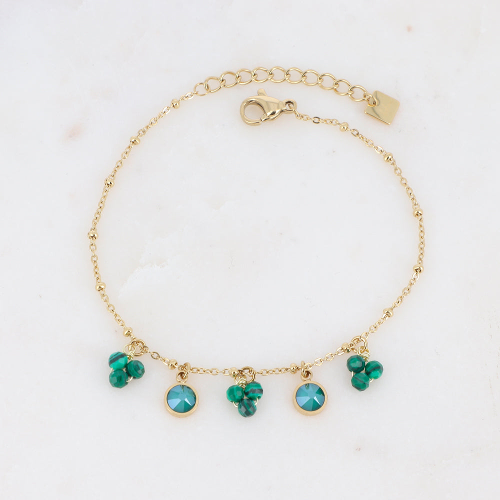 BOHM PARIS | Bracelet Jolie Baie Verte – vihreä luonnonkivirannekoru