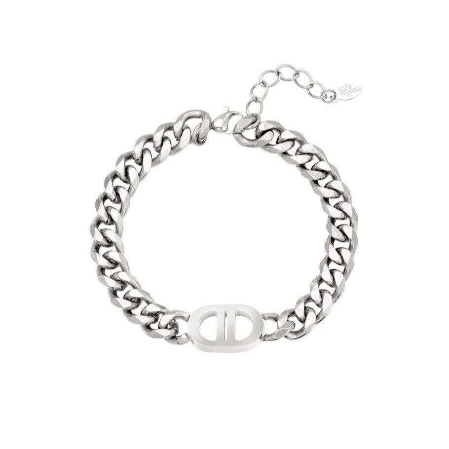 FRENCH RIVIERA | Belle Amélie -armor chain-like surgical steel bracelet (silver)