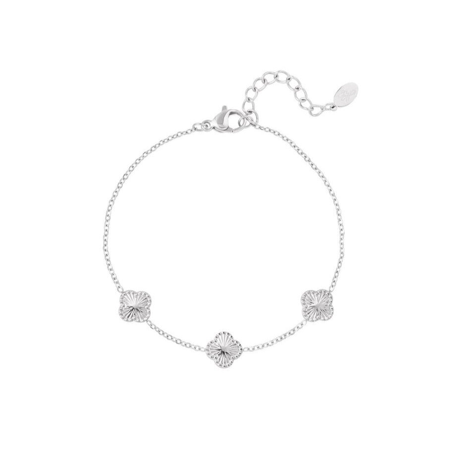 FRENCH RIVIERA | Belle Clover surgical steel bracelet (silver)