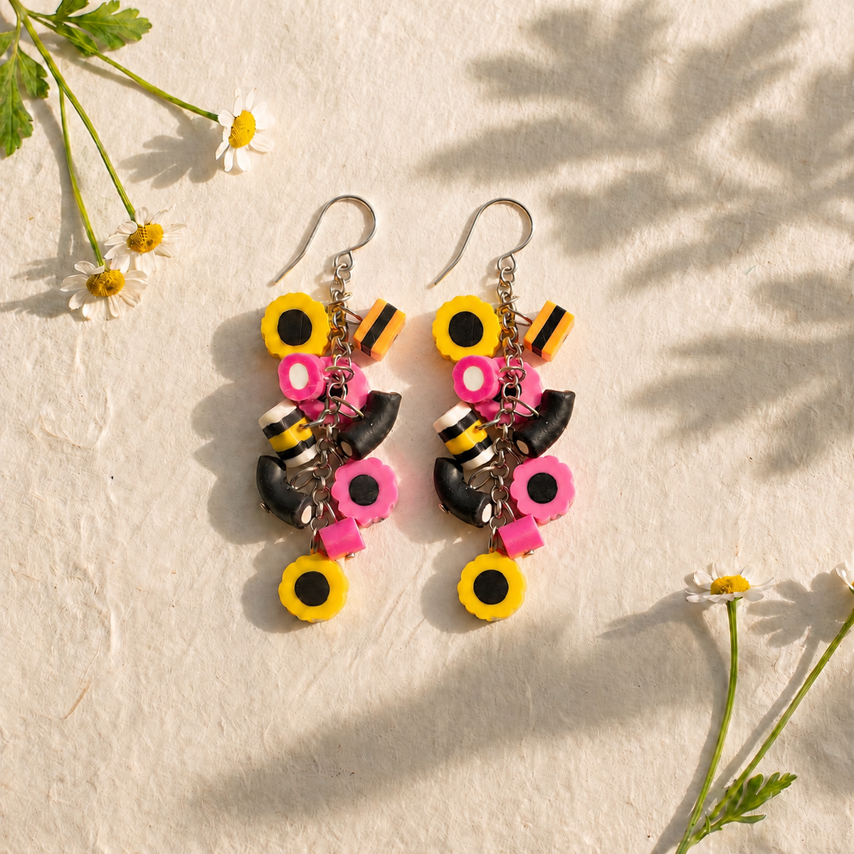 Earrings, Fruit Salad - colorful fruit salad earrings