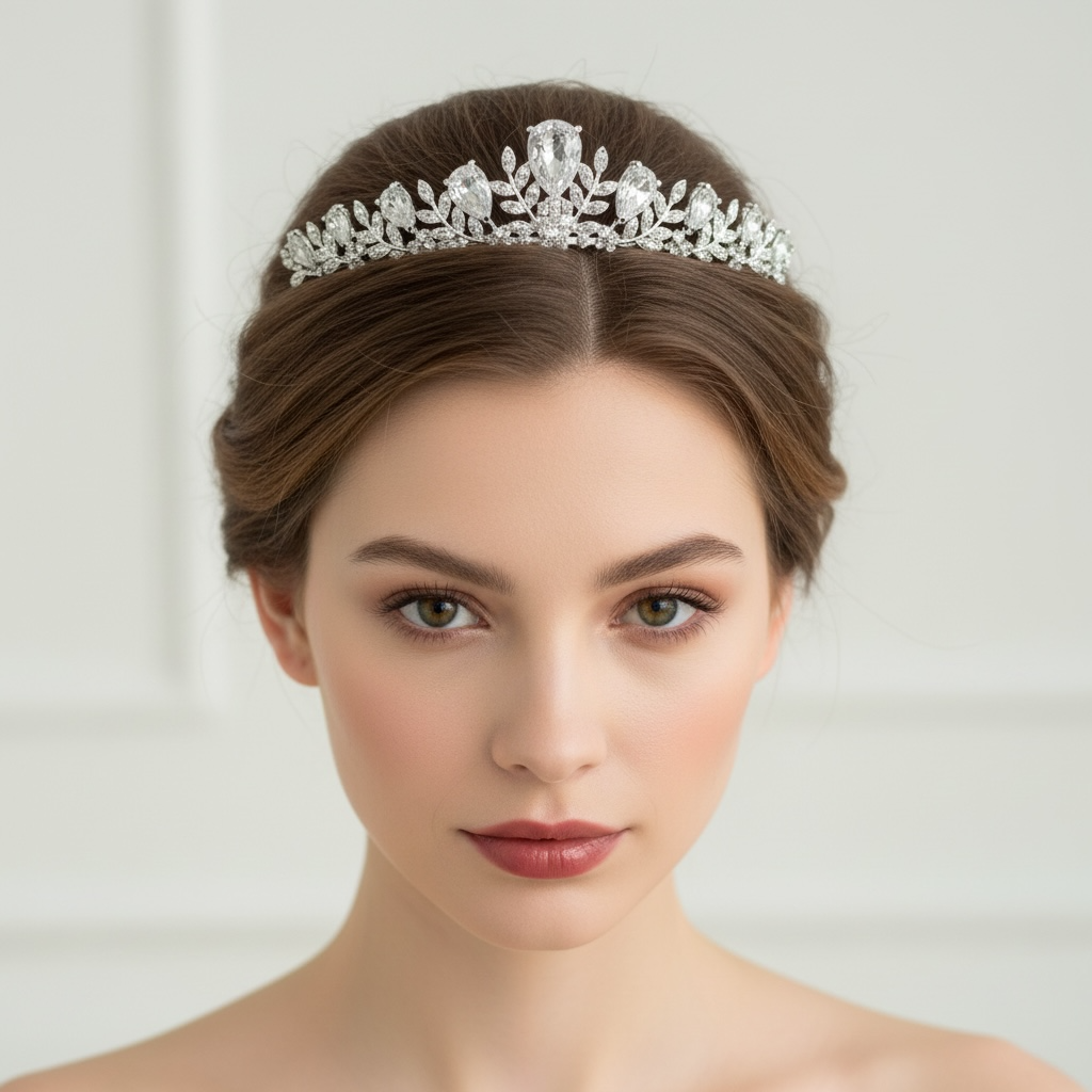 ROMANCE | Isabelle – silver-colored tiara with bright stones 