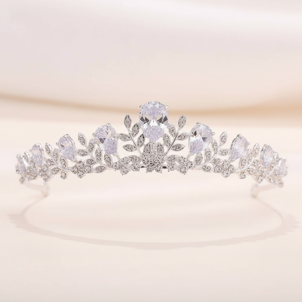 ROMANCE | Isabelle – silver-colored tiara with bright stones 