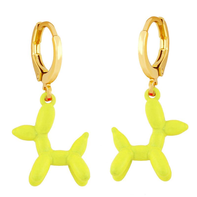 Korvakorut, Balloon Dog -koirakorvakorut (neonkeltainen)
