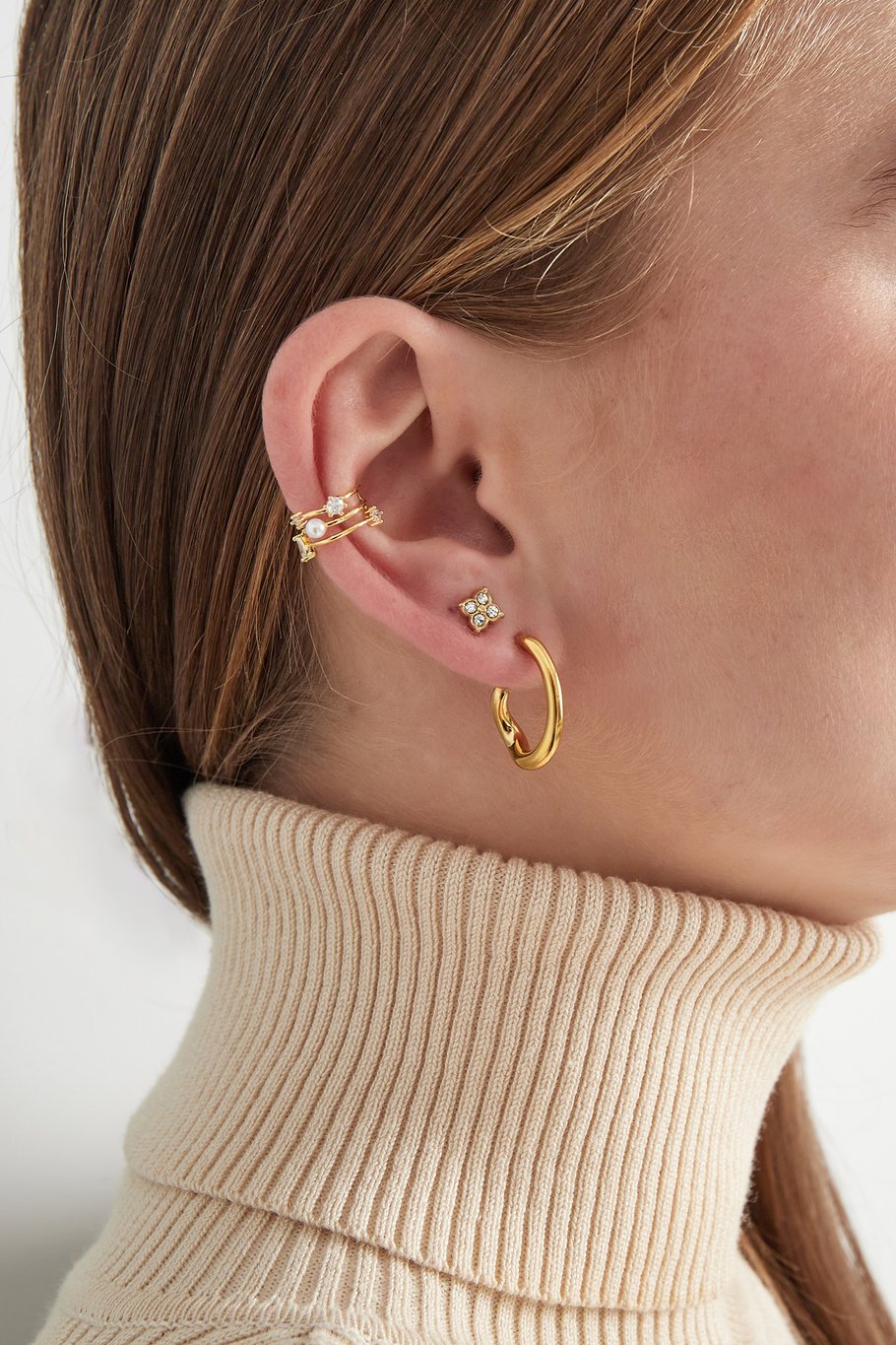 FRENCH RIVIERA | Moonlit Pearl -kullanvärinen ear cuff