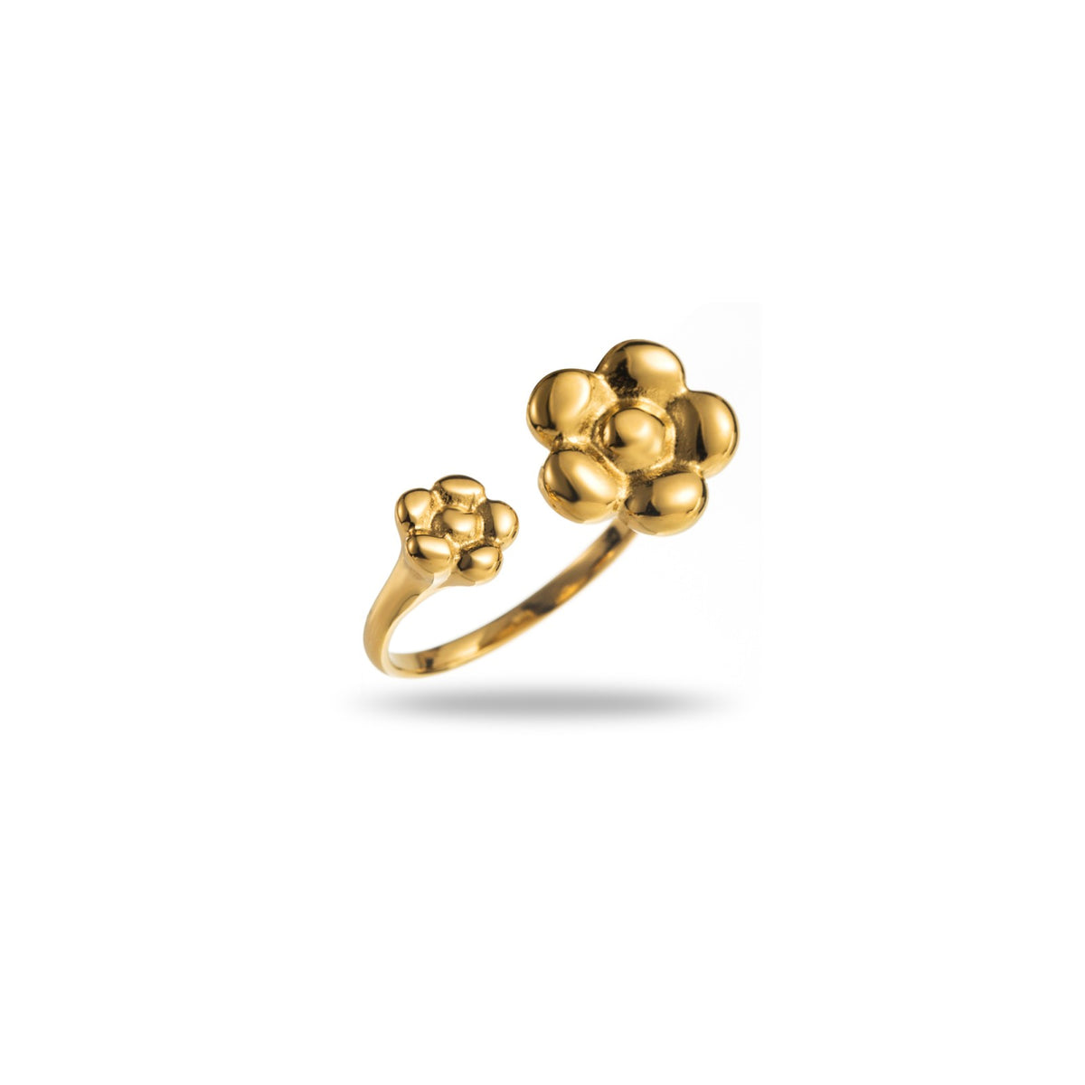 FRENCH RIVIERA | Flore d'Or flower ring in surgical steel (gold)